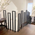 Pasamanos para escaleras interiores y exteriores, barandilla en U, barandilla de metal, pasamanos de escalera en forma de U, pasamanos de escalera para barandilla de balcón, negro.