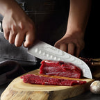 Juego de Cuchillos, 15 Piezas de Acero Inoxidable de Alto Carbono Premium, Juego de Cuchillos de Cocina Afilados con Bloque de Madera, Mango Ergonómico, Cuchillos para Carne, Cuchillo Santoku, Cuchillo de Chef