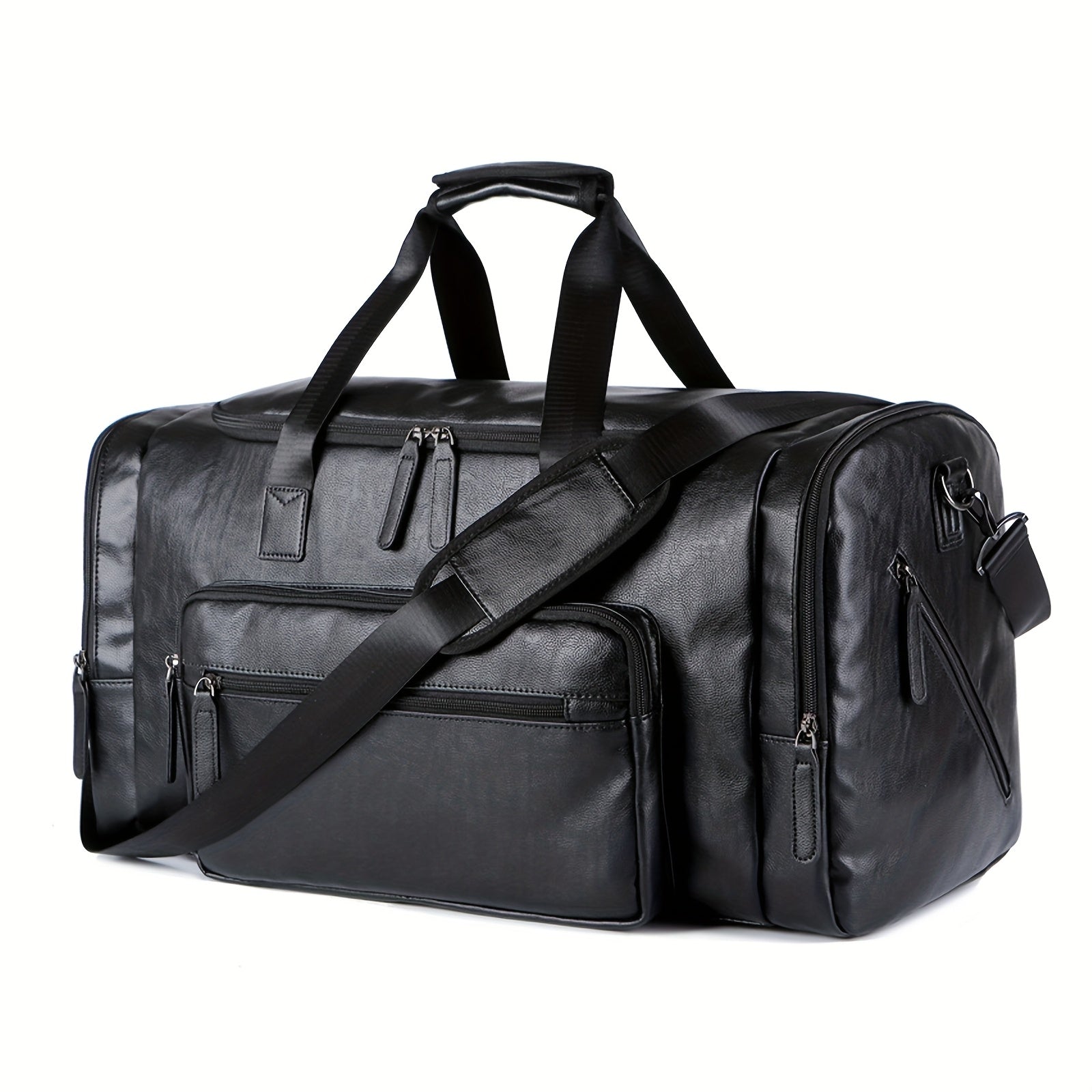 Bolsa de Viaje Vintage para Hombre - 40L Gran Capacidad con Múltiples Bolsillos Laterales, Asas Dobles de Hombro/Tote y Correa Ajustable, Aprobada para Debajo del Asiento en Aviones para Viajes de Negocios (Burgundy/), Equipaje para Viajes, Cierre de Crem