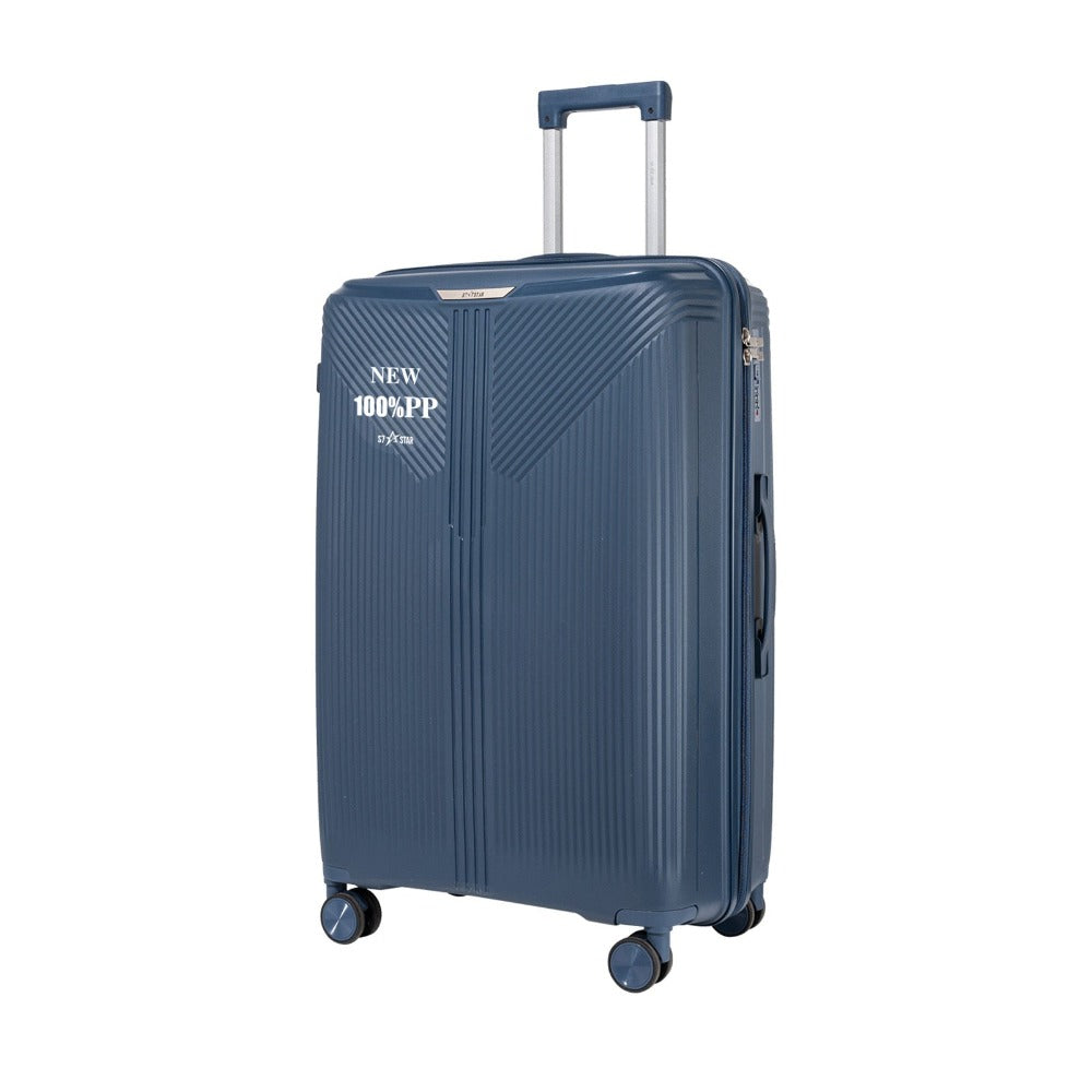 Maleta espaciosa de PP de 28" diseñada para equipaje de factura. Cuenta con ruedas silenciosas, cerradura antirrobo con contraseña y construcción duradera. Perfecta para viajes de larga distancia, viajes familiares y viajes diarios, un imprescindible para