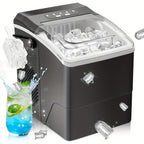 Fabricante de hielo comercial de doble uso con diseño de tapa transparente, refrigeración eficiente, duradero, ideal para restaurantes y bares, perfecto para cocinas de oficina