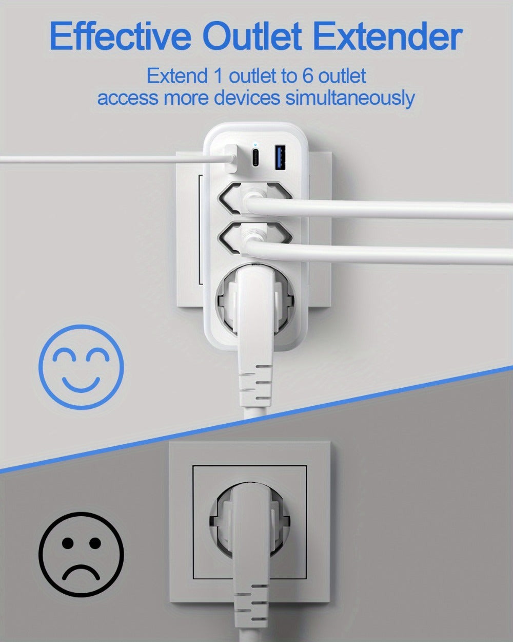 Tablet 5 V, 2 unidades enchufe USB, adaptador enchufe, Ahorra espacio