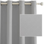Cortinas opacas YSTYLE 2, método de colgante perforado, protección solar, protección de la privacidad, aislamiento térmico, reducción de ruido, adecuadas para diversas decoraciones de interiores como dormitorios, salas de estar y restaurantes
