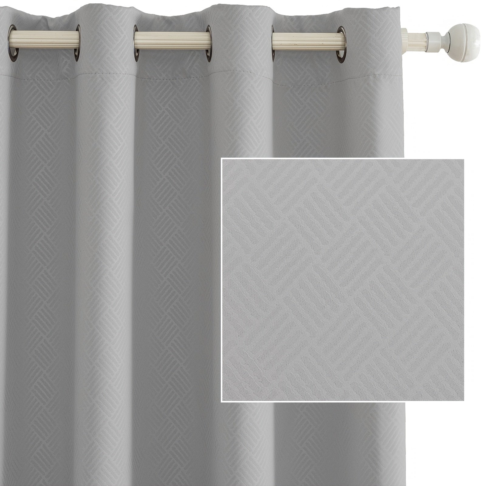 Cortinas opacas YSTYLE 2, método de colgante perforado, protección solar, protección de la privacidad, aislamiento térmico, reducción de ruido, adecuadas para diversas decoraciones de interiores como dormitorios, salas de estar y restaurantes
