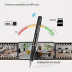 Grabadora de Video Inteligente con Cámara en Forma de Bolígrafo 1080P, Batería Portátil Integrada, Detección de Movimiento AI, Larga Autonomía, Grabación de Reuniones y Conferencias, Compatible hasta Tarjeta SD de 256G