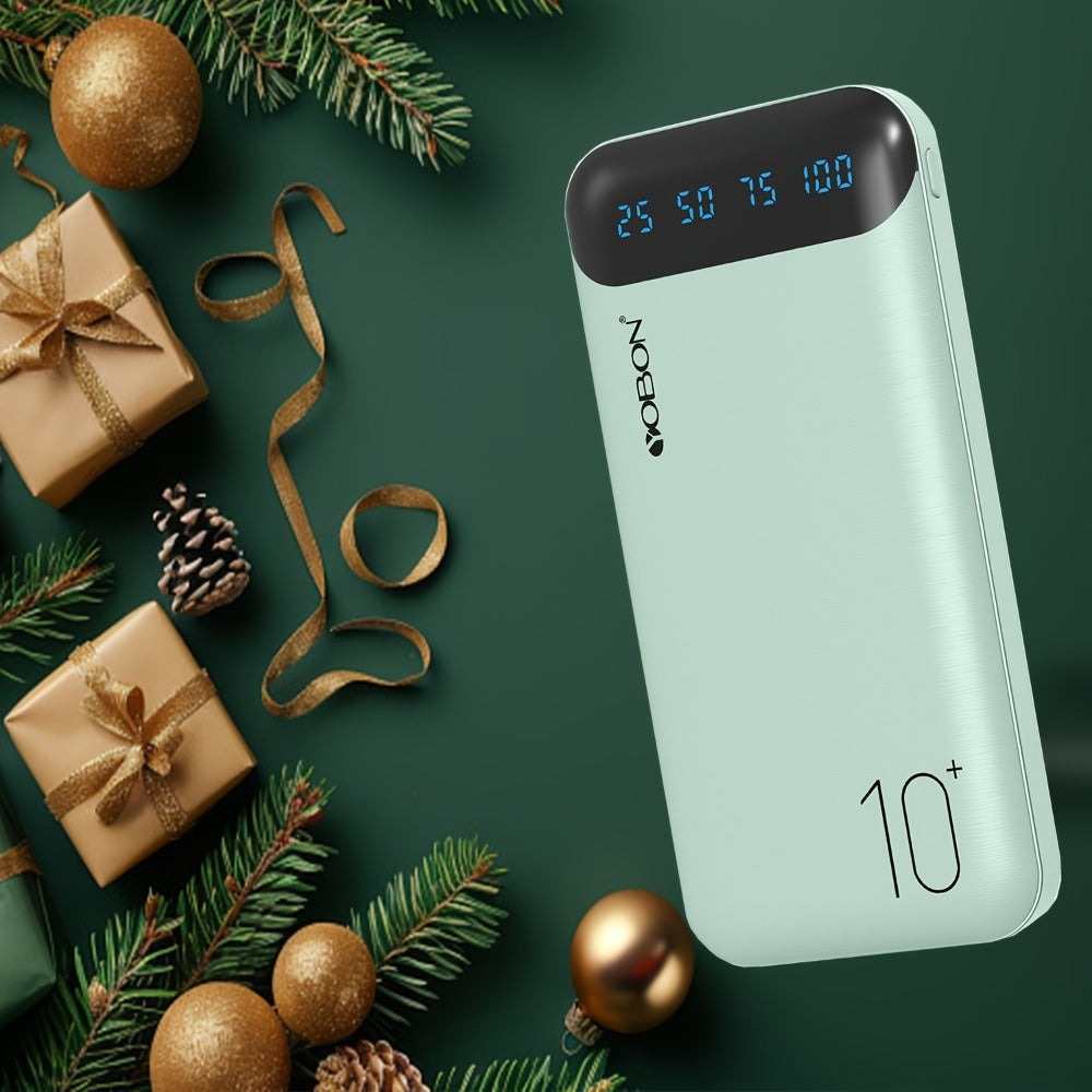 Paquete de 2 baterías externas, banco de poder de 22,5 vatios y 10000 mAh, cargador portátil con carga rápida LED, compatible con teléfonos inteligentes, tabletas, etc.
