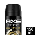 Axe Desodorante para Hombre Bodyspray Gold Temptation 150ml - Pack de 6