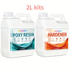 Kit FUNEPOXY 2L/4L/6L/8L/10/12L/14/16 Kits de Resina Epoxi - Kit de Resina y Endurecedor Cristalino, Recubrimiento de Fundición sin Burbujas para Mesas de Río, Fundición Artística, Proyectos de Joyería, Manualidades para Vasos, Moldes, Pintura Artística