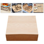 Paquete de 30 paneles de contrachapado, 300 x 300 x 3 mm, madera de tilo engrosada para manualidades, contrachapado para proyectos láser, manualidades de bricolaje, maquetas, pintura, cuadros grabados