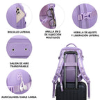 Mochila de cabina expandible 40x25x20-25cm | compartimiento para zapatillas | Mochila casual compatible con portátil 14 pulgadas