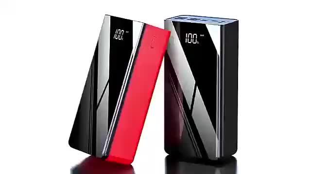 Batería externa | Banco de energía de 50000 mAh, 22,5 W de carga rápida, diseño de espejo de pantalla completa, banco de energía de gran
