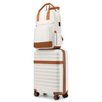 3 piezas de Conjunto de Maleta Trolley Equipaje de Mano Maleta de Viaje Maleta de Viaje de Caja Dura ABS + PC con 4 Ruedas Candado TSA Conjunto de Maleta Incluye 1 Mochila de Viaje y 1 Bolsa de Aseo Regreso a la Escuela Regalo de Vacaciones