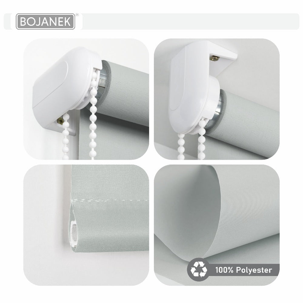 Persiana de Pared • GRÁFITO • 21 tamaños • BOJANEK MAXI ROLLER • instalación en hueco de ventana o techo • elegante persiana de tela opaca y decorativa • perfecta para sala de estar, dormitorio, cocina y oficina • cubierta de ventana que protege contra el