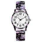 Reloj Elástico de Estilo Bohemio para Mujer: Un Reloj de Pulsera de Cuarzo con Diseño Floral, Banda Elástica de Acero Inoxidable y Esfera de Números Grandes, Perfecto Como Regalo de Cumpleaños o Navidad