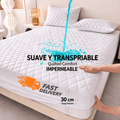 Protector de Colchón Impermeable Acolchado Transpirable – Funda Ajustable con Bolsillo Profundo 30cm, Silenciosa, Lavable a Máquina, Protección Total