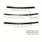 Espadas de samurái japonesas katana de 104.14 cm, múltiples estilos, hojas de madera no afiladas, con cinturones y fundas, regalo de Navidad, accesorios de cosplay para Halloween