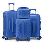 Maleta de Viaje Ligera con Protectores de Esquina, 4 piezas, Tamaño 12/ 20/ 24/ 28 Pulgadas, Carcasa Rígida Duradera, Ruedas Giratorias 360, Gran Capacidad Multifuncional