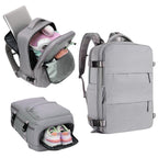 Mochila de Viaje para Cabina de Avion 45x30x20 para Vuelo Barato Equipaje de Mano y Espaciosa con Compartimento para Zapatos y Mochila Antirrobo Multifuncional para Viajes 2210.