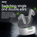 Auriculares Bluetooth | [Acer 2026 Nuevo] Auriculares inalámbricos TWS con graves potentes, llamadas estéreo, cancelación de ruido, duración