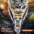 Set de bloques de construcción USS Missouri de 2228 piezas, Modelo de gran buque de guerra USS Missouri, Set de bloques de construcción para coleccionistas de buques de guerra para adultos, Regalo para entusiastas, Set de bloques de construcción FC4203