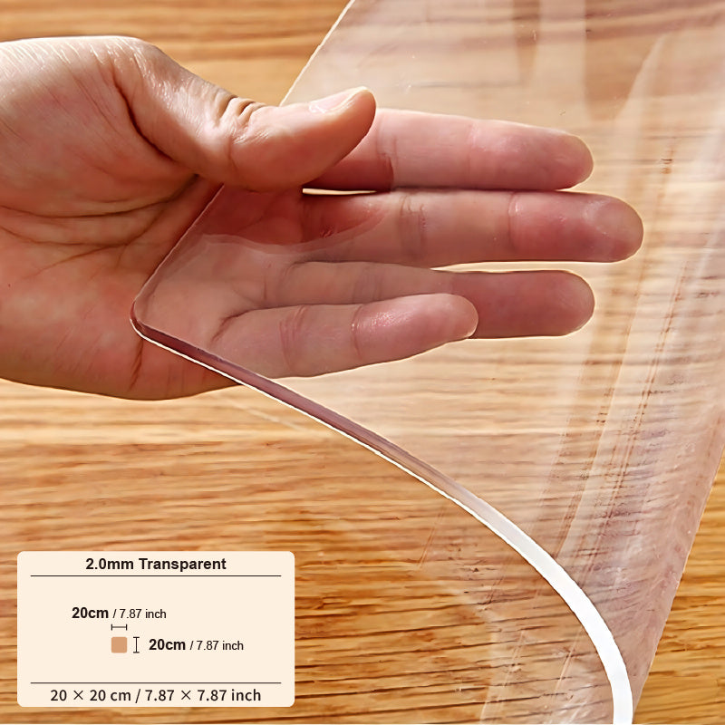 Funda Protectora Transparente para Escritorio, Cubierta de Plástico de 2.0 mm de Grosor, Cubierta Protectora Transparente de PVC para Escritorio, Alfombrilla de Escritorio y Alfombrilla para Escritorio de Escritura, Adecuada para Escritorios de Escritorio