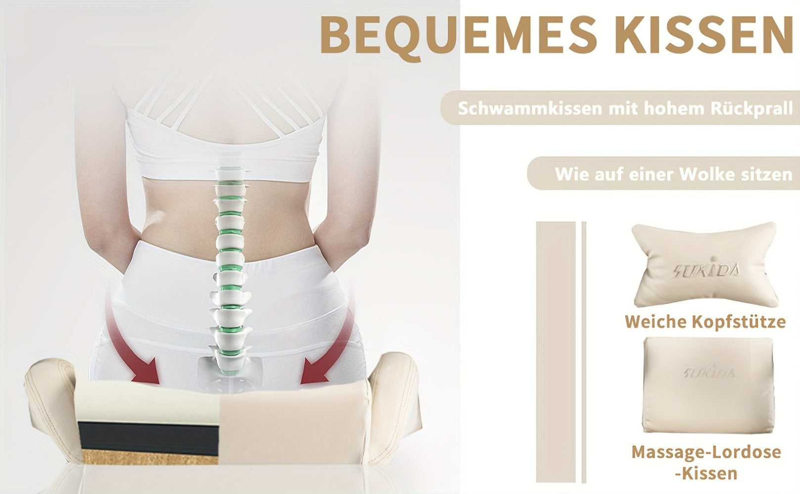 Silla de Juego y Oficina, Silla de Computadora con Reposapiés, Reposacabezas y Soporte Lumbar, Silla Ergonómica, Silla Giratoria y Ajustable en Altura, Opciones en Gris, Beige, , Marrón y Verde