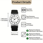 JewelryWe Reloj Elástico Trenzado para Mujer Hombre Simple Analógico de Cuarzo Pulsera Elástica Tejida Reloj Casual con Esfera de Números Grandes
