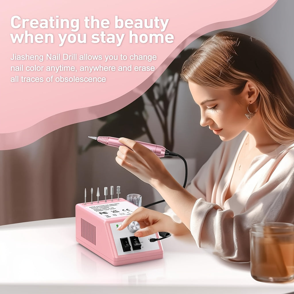 Lima Eléctrica para Uñas 20000 RPM, Pulidora de Acrílico y Gel, Herramienta Profesional Manicura Pedicura en Casa o Salón