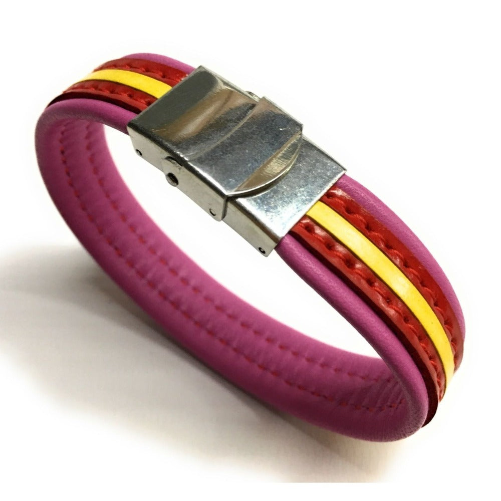 Pulsera De Cuero Bandera De España (Fabricada Artesanalmente) | Complementos de Moda Unisex para Hombres y Mujeres de Estilo Atemporal y Elegante | Regalos Originales y Exclusivos