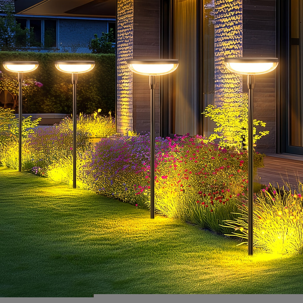 4/6/ Paquete de Luces Solares para Jardín, 40LM Luces Solares Exteriores Brillantes, Hasta 14 Horas, 78.74cm de Altura, Luces Solares para Senderos Exteriores IPX5, Encendido/Apagado Automático para Patio, Jardín, Césped y Caminos