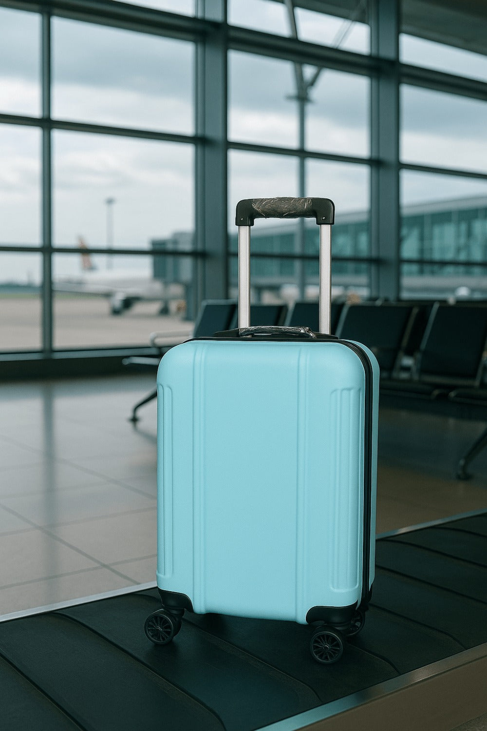 Maleta Avión Equipaje de Mano Viaje Cabina Trolley ABS Rígida 4 Ruedas Maleta de cabina rigida con asa telescopica 55x35x20CM