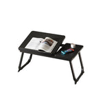 Mesa plegable para cama y sofá con altura ajustable de 5 niveles, bandeja con superficie ajustable y portavasos, mesa pequeña multifunción para ordenador, libros, trabajo y estudio en casa (56x32x25cm)