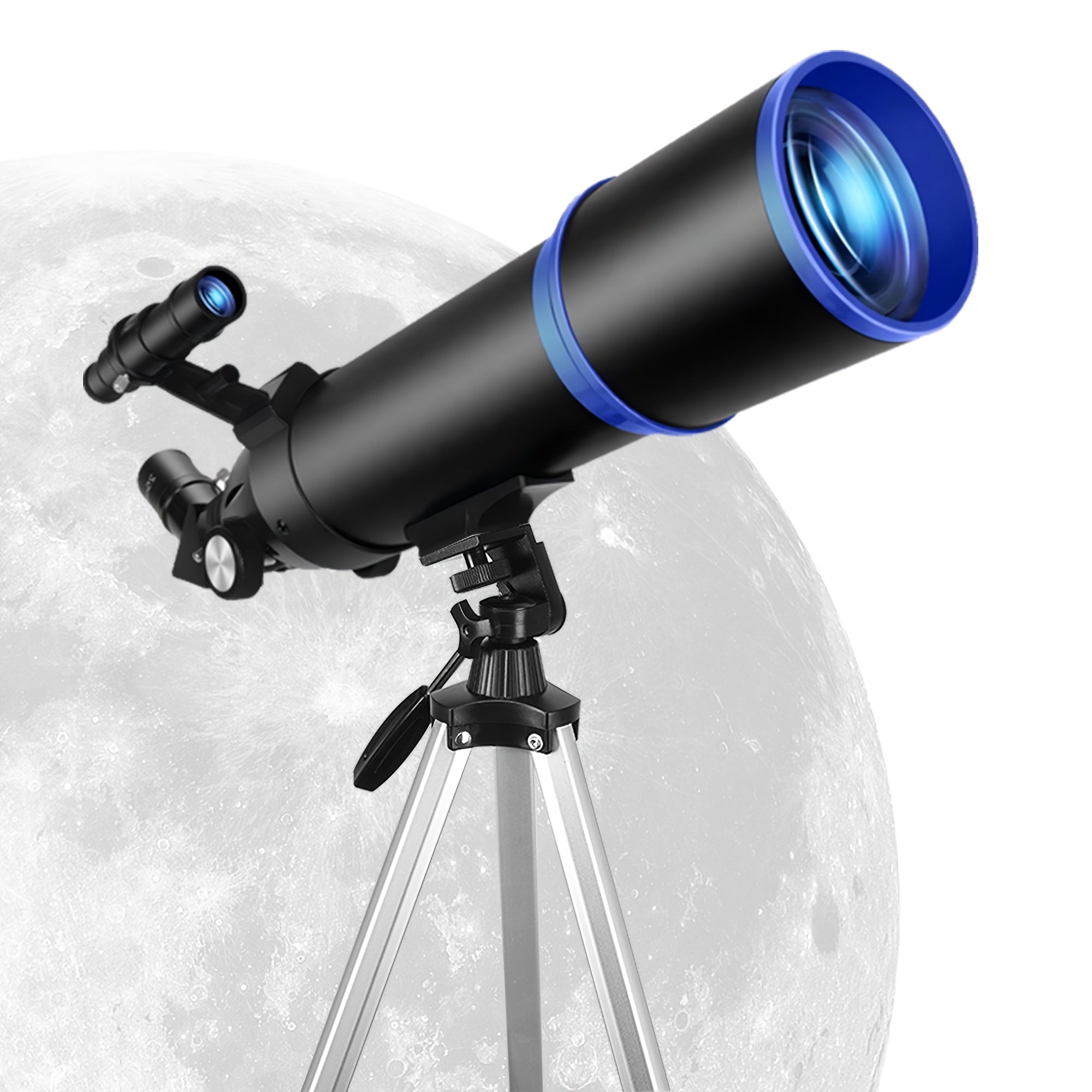 Telescopio refractor de 80 mm para observación de estrellas y luna | diseño funcional