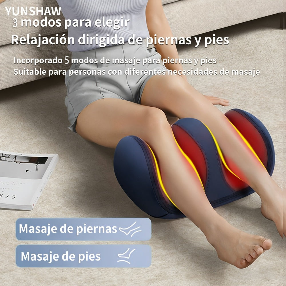 YUNSHAW Máquina de Masaje para Pies con Calor, 3 Niveles de Calor y 3 Modos, Masajeador Shiatsu para Pies y Piernas, Amasamiento y Rodadura para Pies, Pantorrillas, Tobillos, Piernas, Plantar, Regalo de Masaje para Mamá/Papá/Mujeres/Hombres (Con Control R