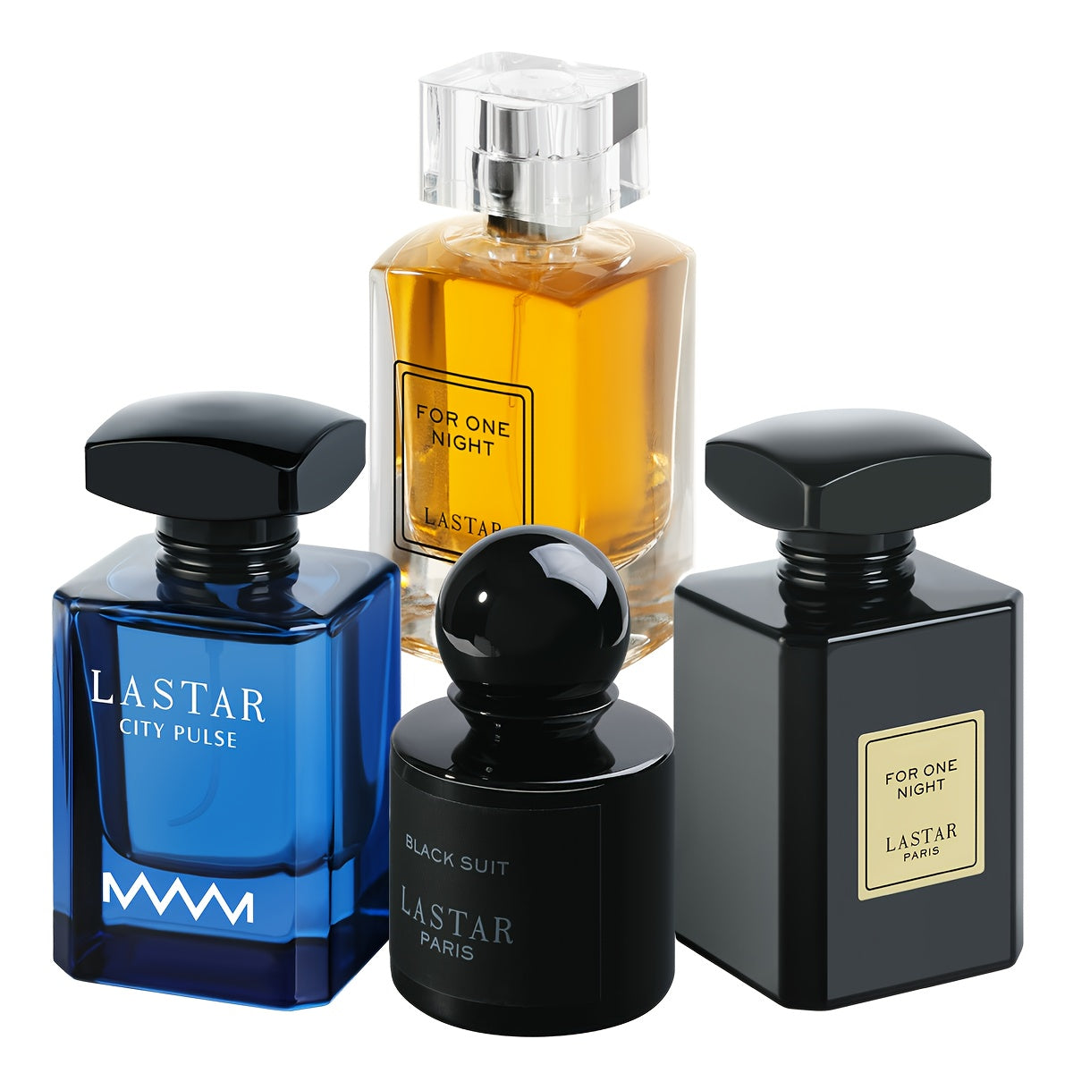 Set de Perfume para Hombre de Cuatro Frascos, Total, Notas Cálidas y Amaderadas y Notas Frutales Frescas, Fragancia Duradera, Colonia para Hombre, Que Mostrará Encanto, Creando un Ambiente Misterioso, Adecuado para Citas, La Primera Opción para un Regalo