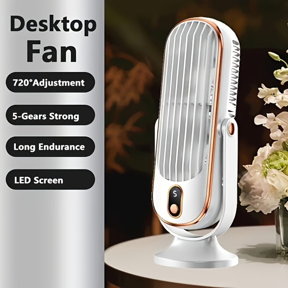 Enfriador de aire portátil | Aire Acondicionado y Enfriador Portátil - Doble Motor 5 Velocidades 720 Grados Enfriamiento Envolvente | Ventilador