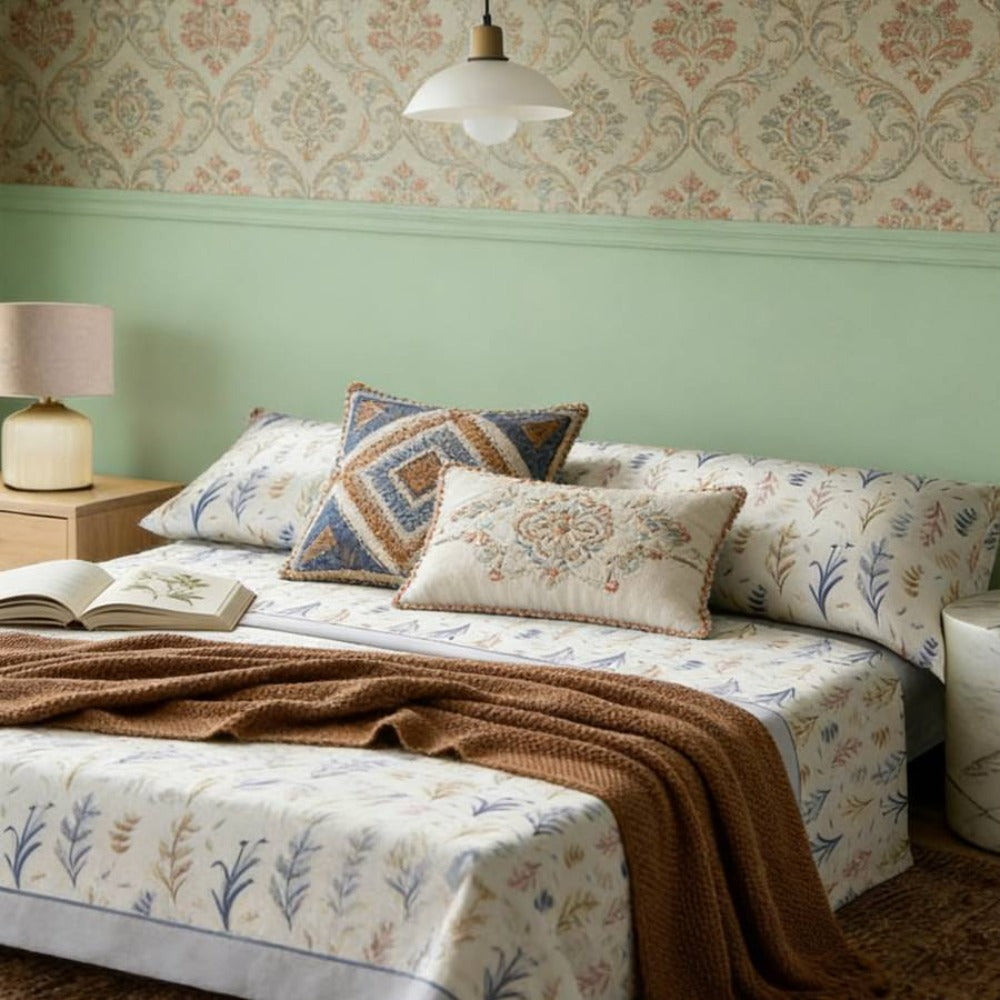 Juego de cama prémium de tres piezas: sábana bajera, sábana y funda de almohada. Suave y cómodo, disponible en varios colores y tamaños, fácil de cuidar.