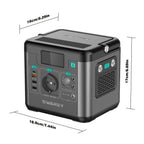 Swarey Batería Portátil Estación de Energía, Generador Solar con Batería de Litio 222Wh, Salida AC 300W, USB-C PD 65W, Generador de Energía para Camping, Viajes, Pesca, RV, Laptop y Smartphone