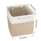 Contenedor de Almacenamiento Plegable con Asas, Cesta de Tela para Organizar Estantes, Gabinetes y Armarios; Robusto y Ligero para la Organización del Hogar, Cestas para Estantes