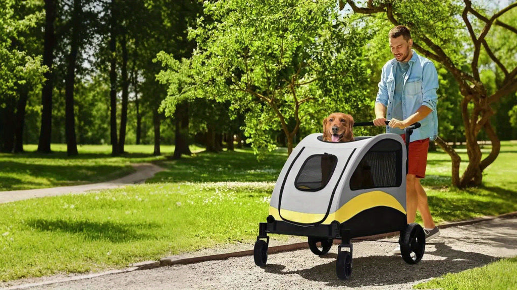 Cochecito plegable para perros para paseos y viajes con mascotas