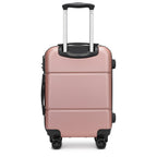 1 pieza de maleta de cabina de 20 pulgadas (55 cm) de ABS prémium con candado de combinación seguro para viajes sin esfuerzo, regreso a clases, regalo de vacaciones