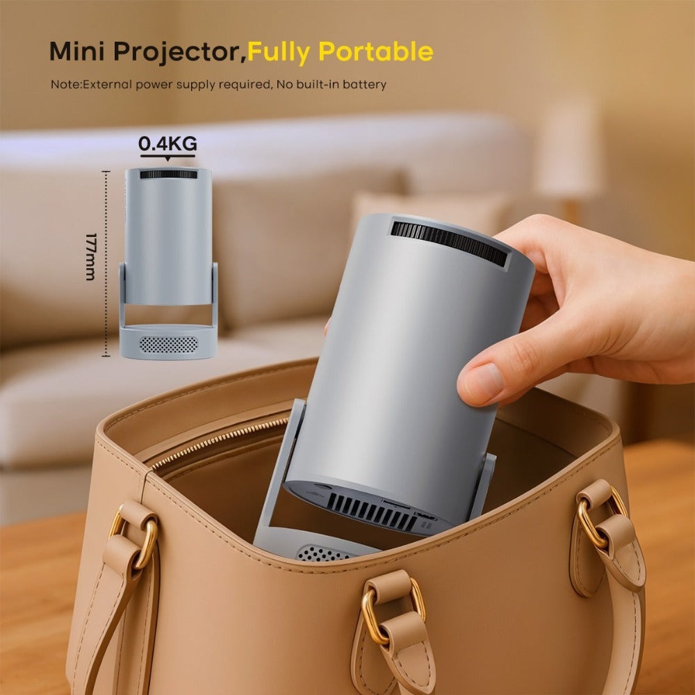 Proyector Inteligente Magcubic Hy300Pro+, BT5.2 Local 720P y 4K Compatible, Rotación de 180°, Corrección Automática de Keystone, Proyector Portátil de Cine en Casa para Películas, Proyector de Tecnología Inteligente, Regalo Ideal para Familiares y Amigos