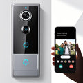 Timbre sin varillas, timbre de video inteligente, cámara de timbre inalámbrica con detección de personas PIR, timbre de seguridad WiFi con cámara, audio bidireccional, cambio de voz, foto y grabación, visión nocturna, timbre de video con 60 tonos, 5 nivel