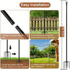 Postes metálicos para guirnaldas | Patio jardín fiestas y decoración