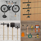 Set de ganchos de garaje para pared 12 piezas | Herramientas, escaleras y bicicletas