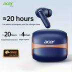 Auriculares Bluetooth | Auriculares inalámbricos Acer OHR548 con cancelación de ruido de mar profundo de 52 dB, diseño intrauditivo, tecnología