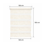 Persiana Día y Noche - Beige Melange - 32 Tamaños - BOJANEK Día y Noche - Instalación No Invasiva en Ventanas, Sin Necesidad de Taladrar, Ajuste por Cadena, Soportes Ajustables para Diferentes Grosos de Ventanas, Diseño Moderno, Protección de Luz y Privac