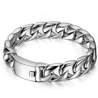 Pulsera de motociclista para hombre de acero inoxidable, cadena pulida de alta calidad, adecuada para uso diario, regalo de joyería para esposo, padre, novio