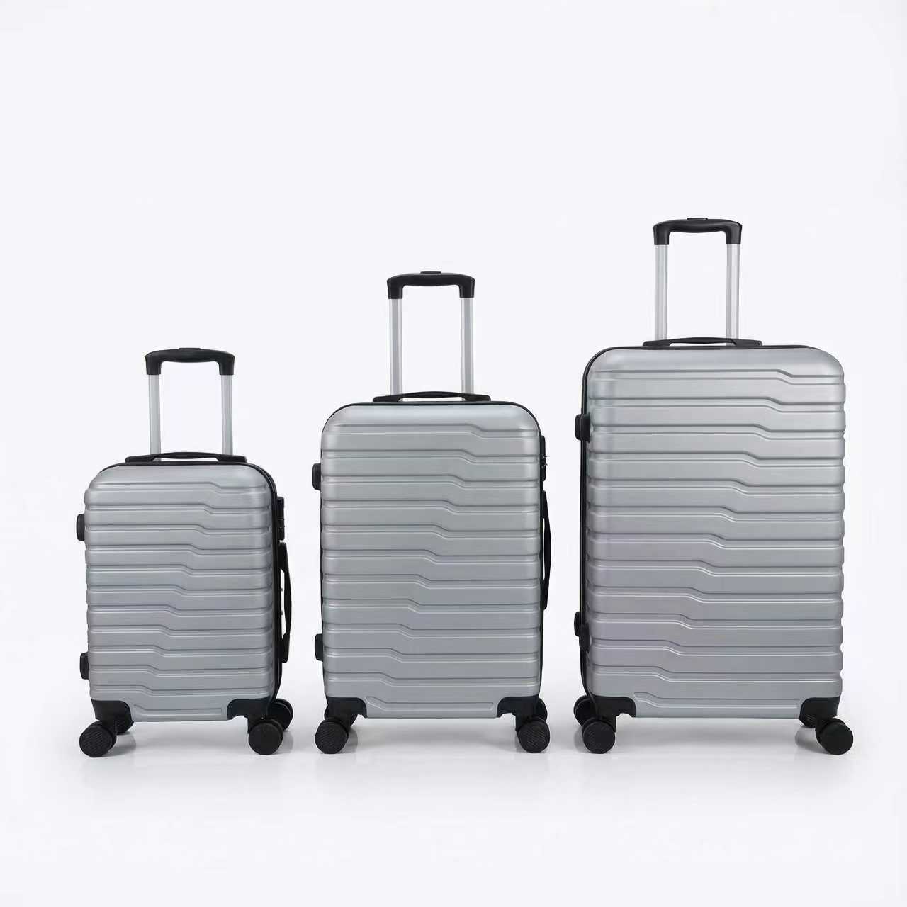 Juego de 3 Maletas Tamaños 18" (51X33X20cm), 22" (61x41x25cm), 26" (71x46x31cm) Medidas con ruedas incluidas, con Cerradura Numérica Maleta Cabina Trolley con Carcasa ABS Ligera, Asa Telescópica de Aluminio y 4 Ruedas Giratorias 360°
