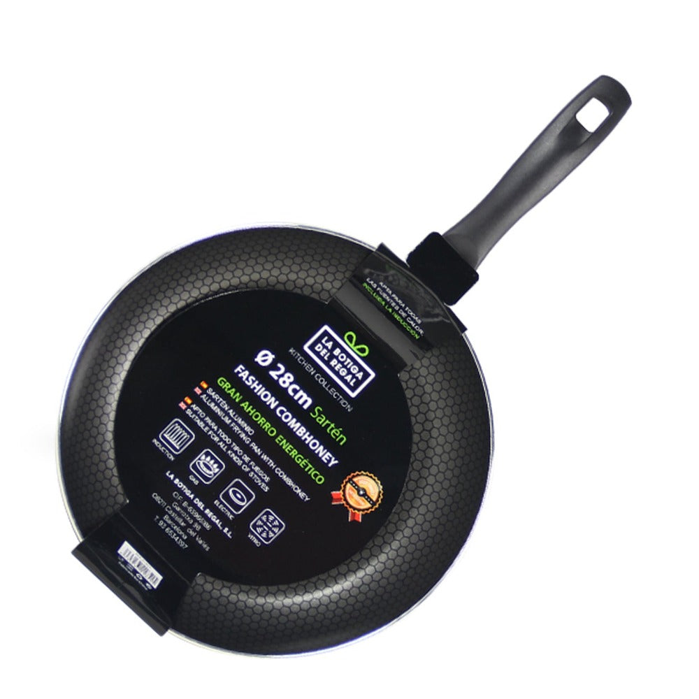 Sartén de cocinar | Sartén multifuncional para hogar | Sartén de aluminio sin revestimiento antiadherente | Exclusiva para inducción y cocina de gas | Utensilio de cocina universal de sartén plana